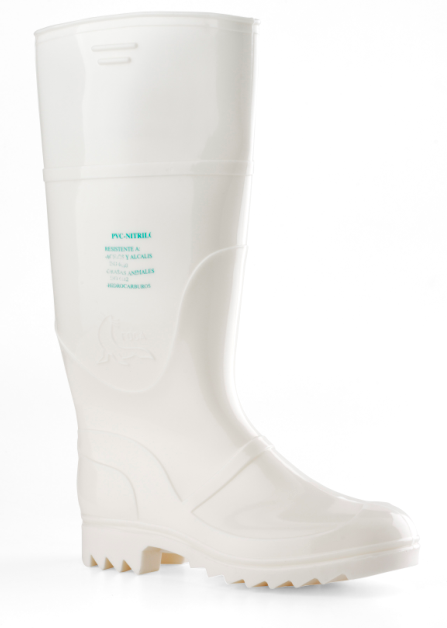BOTA AGUA FOCA ALTA PVC CAUCHO NITRILO SRA BLANCO