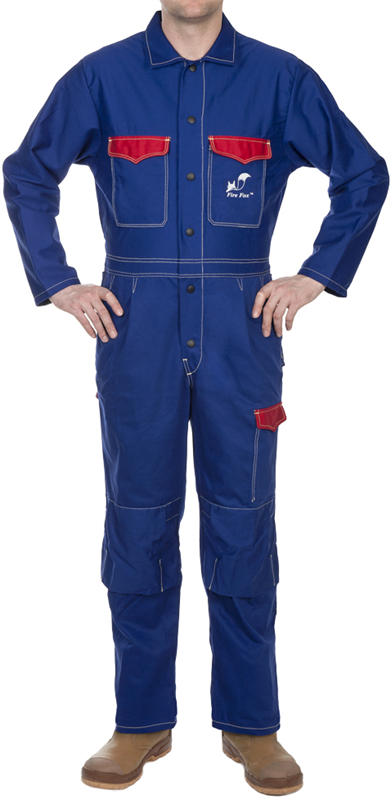 BUZO SOLDADOR WELDAS®FIRE FOX® ALGODON AZUL