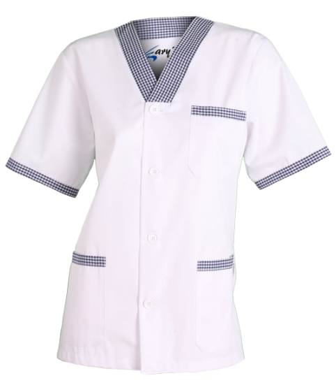 CASACA COCINA GARY MUJER CORTA BLANCO