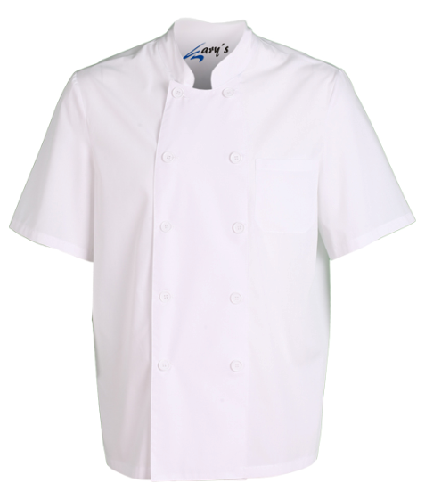 CASACA COCINA GARY CORTA POPELIN BLANCA