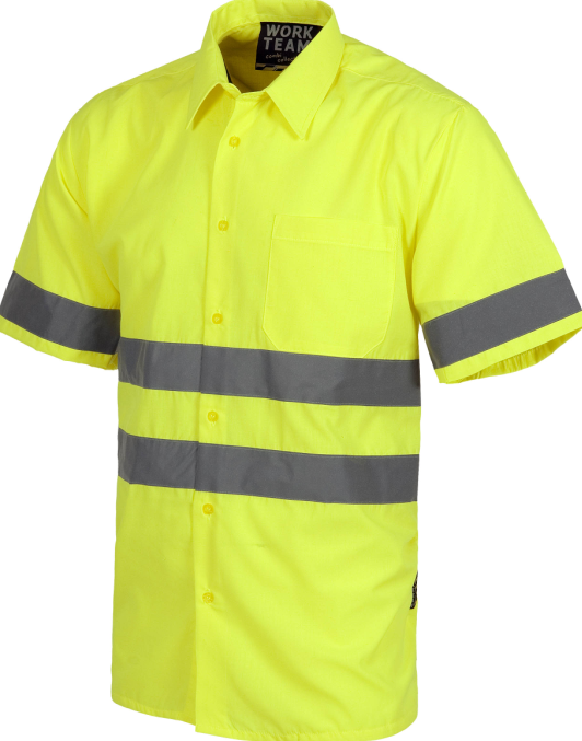 CAMISA WORKTEAM COMBI ALTA VISIBILIDAD CORTA AMARILLO