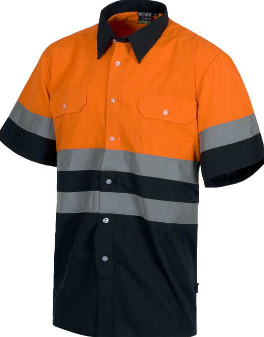 CAMISA WORKTEAM COMBI A.V CORTA COLOR