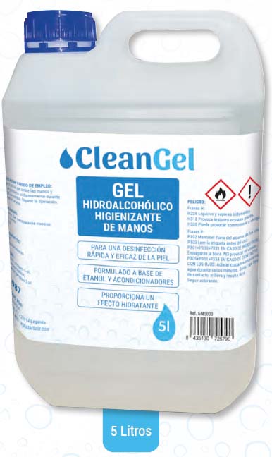 GEL HIDROALCOHOLICO CLEANGEL HIGIENIZANTE (5000 ml)