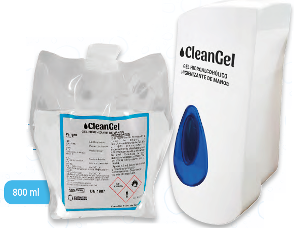 GEL MANOS HIDROALCOHOLICO HIGIENIZANTE (800 ml)
