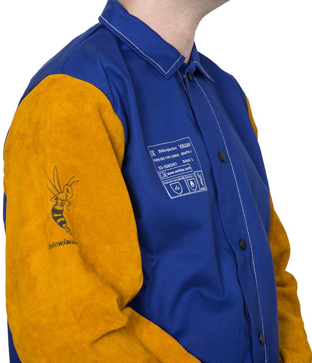CHAQUETA SOLDADOR WELDAS® YELLOWJACKET® MANGAS SERRAJE